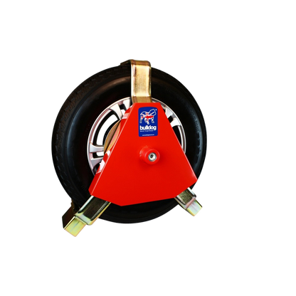 BULLDOG Centaur Heavy Duty Wheel Clamp - Adjustable Width CA2000C Suits Wheel Diameter Max 760mm Min 640mm - Red