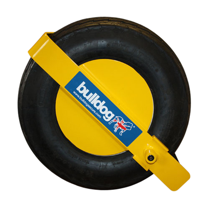 BULLDOG Trailclamp To Suit Small Trailers TC100 Tyres 100 to 122mm Width 200mm Rim Dia - Yellow