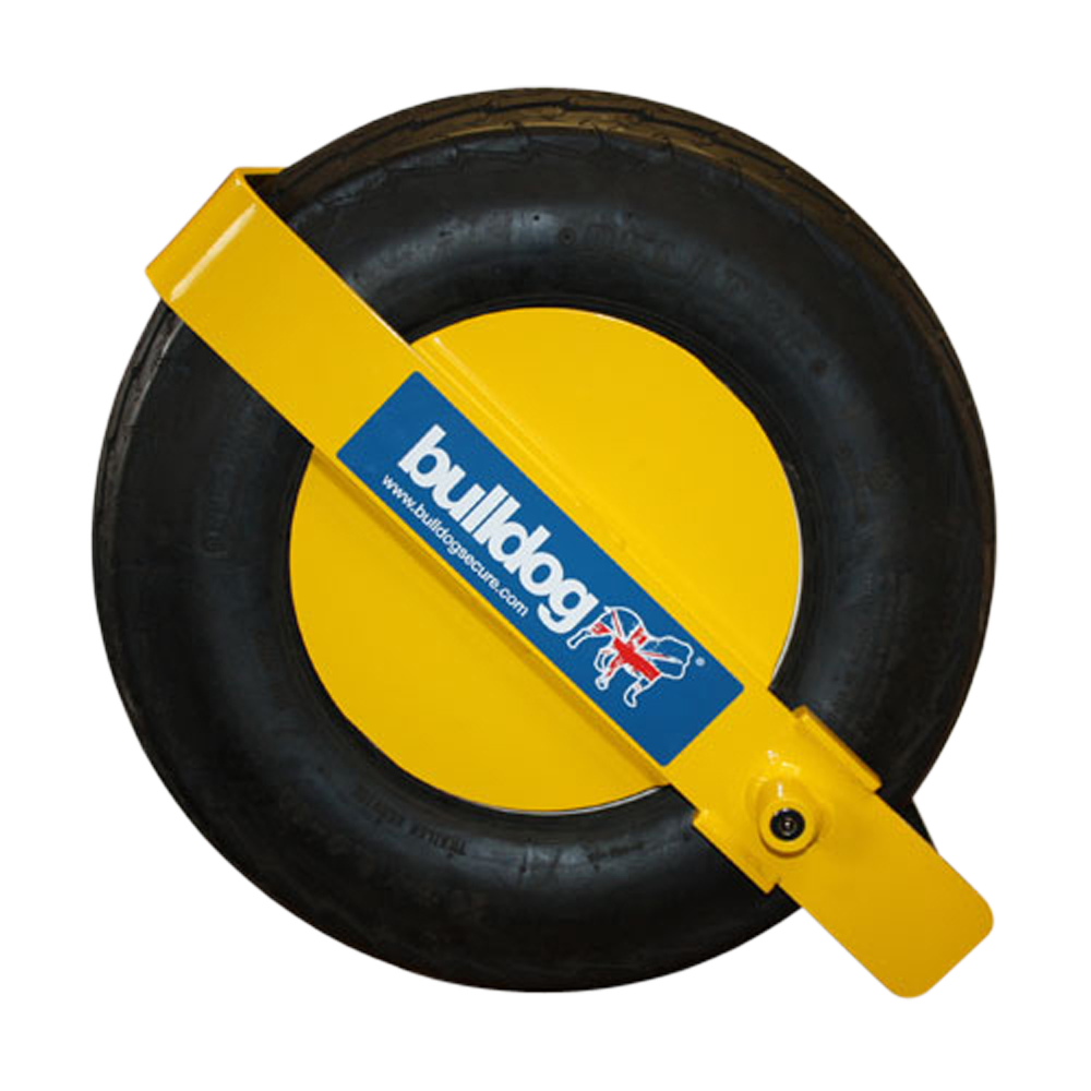 BULLDOG Trailclamp To Suit Small Trailers TC200 Tyres 125 to 145mm Width 254mm Rim Dia - Yellow