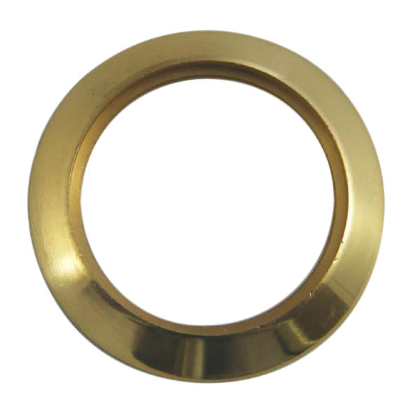 EVVA AZG Rim Cylinder Rose Polished Brass