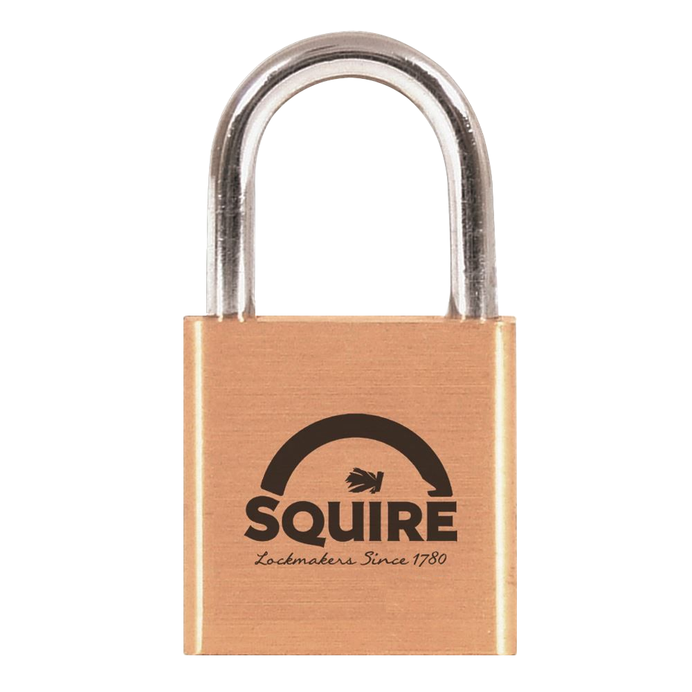 SQUIRE Lion Range Brass Open Shackle Padlocks 25mm Keyed To Differ Pro - Brass