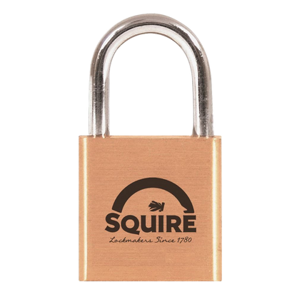 SQUIRE Lion Range Brass Open Shackle Padlocks 25mm Keyed To Differ Pro - Brass