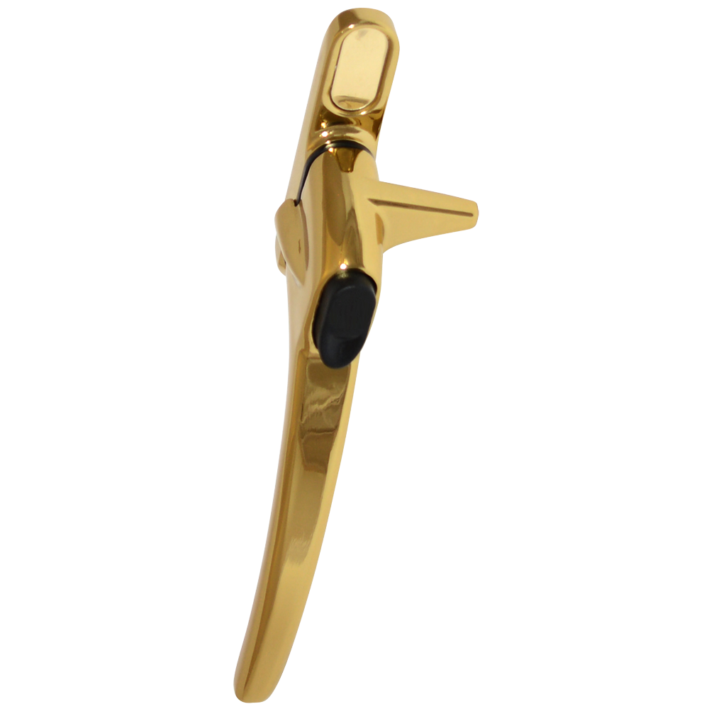 ERA Charisma Inline Cockspur Non Locking Espag Handle 21mm Left Handed Non Locking - Polished Gold