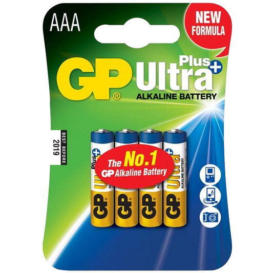 GP AAA Ultra Plus Alkaline Battery AAA Pack of 4