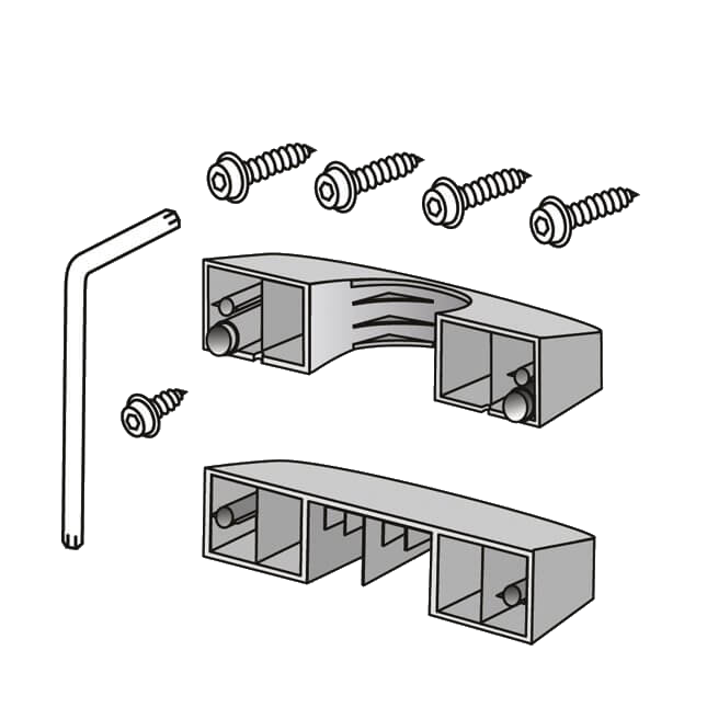 DAD Decayeux P100 Series Pole Mounting Fixing Kit Fixing Kit - Black