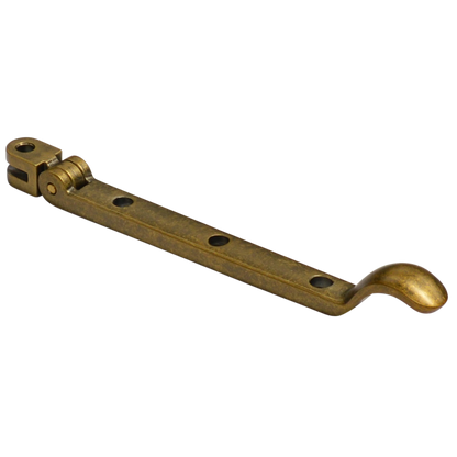 STEEL WINDOW FITTINGS B375 Classic Curved Peg Stay 150mm - Antique Brass