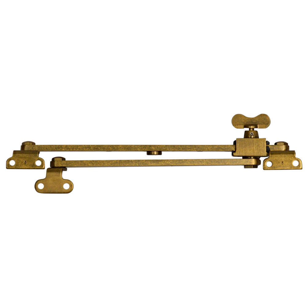 STEEL WINDOW FITTINGS B59 OG Slide Stay Butterfly 250mm x 190mm - Antique Brass