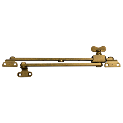 STEEL WINDOW FITTINGS B59 OG Slide Stay Butterfly 300mm x 240mm - Antique Brass