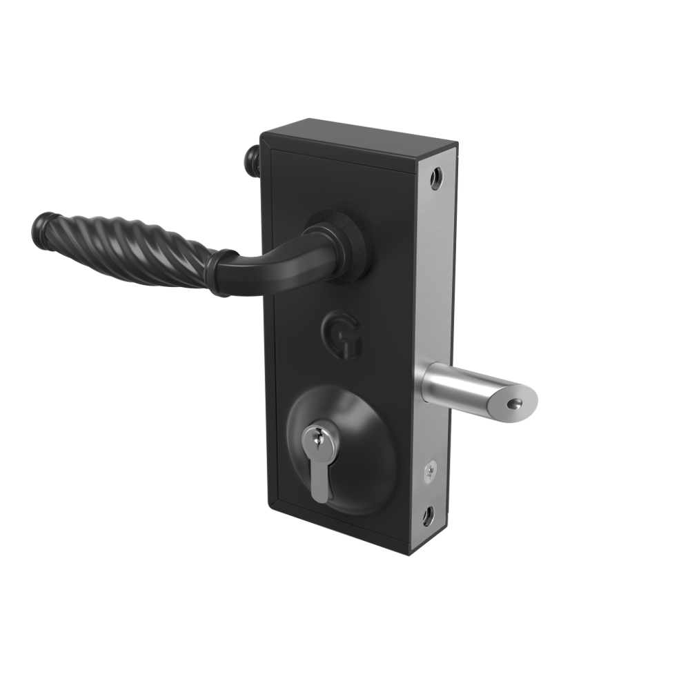 GATEMASTER Superlock Latch Deadlock Traditional Handle 10mm 30mm - Black