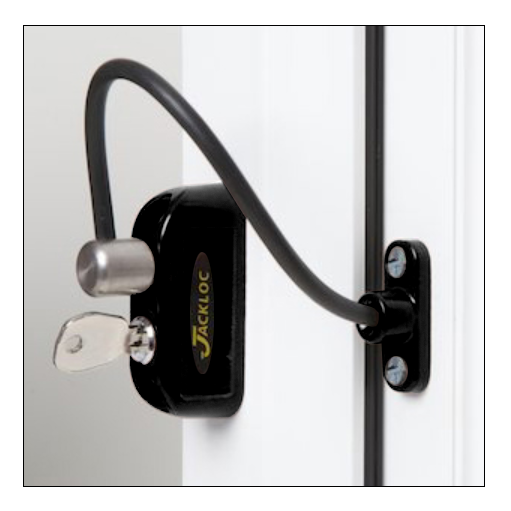 JACKLOC Pro-5 Lockable Cable Window Lock Black