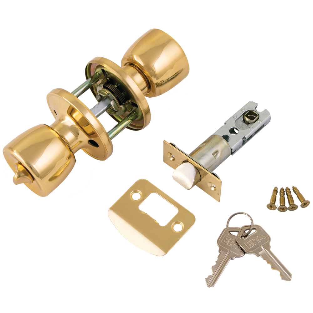 ERA 166 Entrance Knobset Keyed To Differ Display - Electro Brass