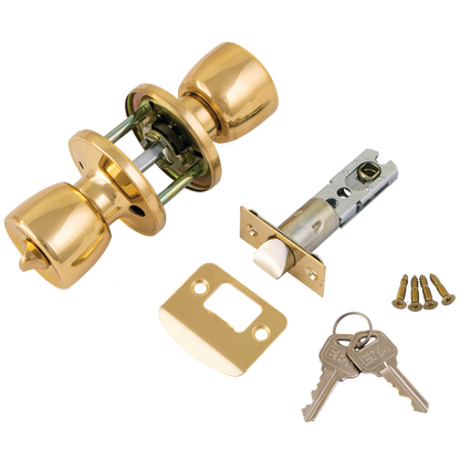 ERA 166 Entrance Knobset Keyed To Differ Display - Electro Brass