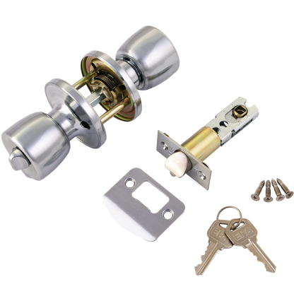 ERA 166 Entrance Knobset Keyed To Differ Display - Satin Chrome