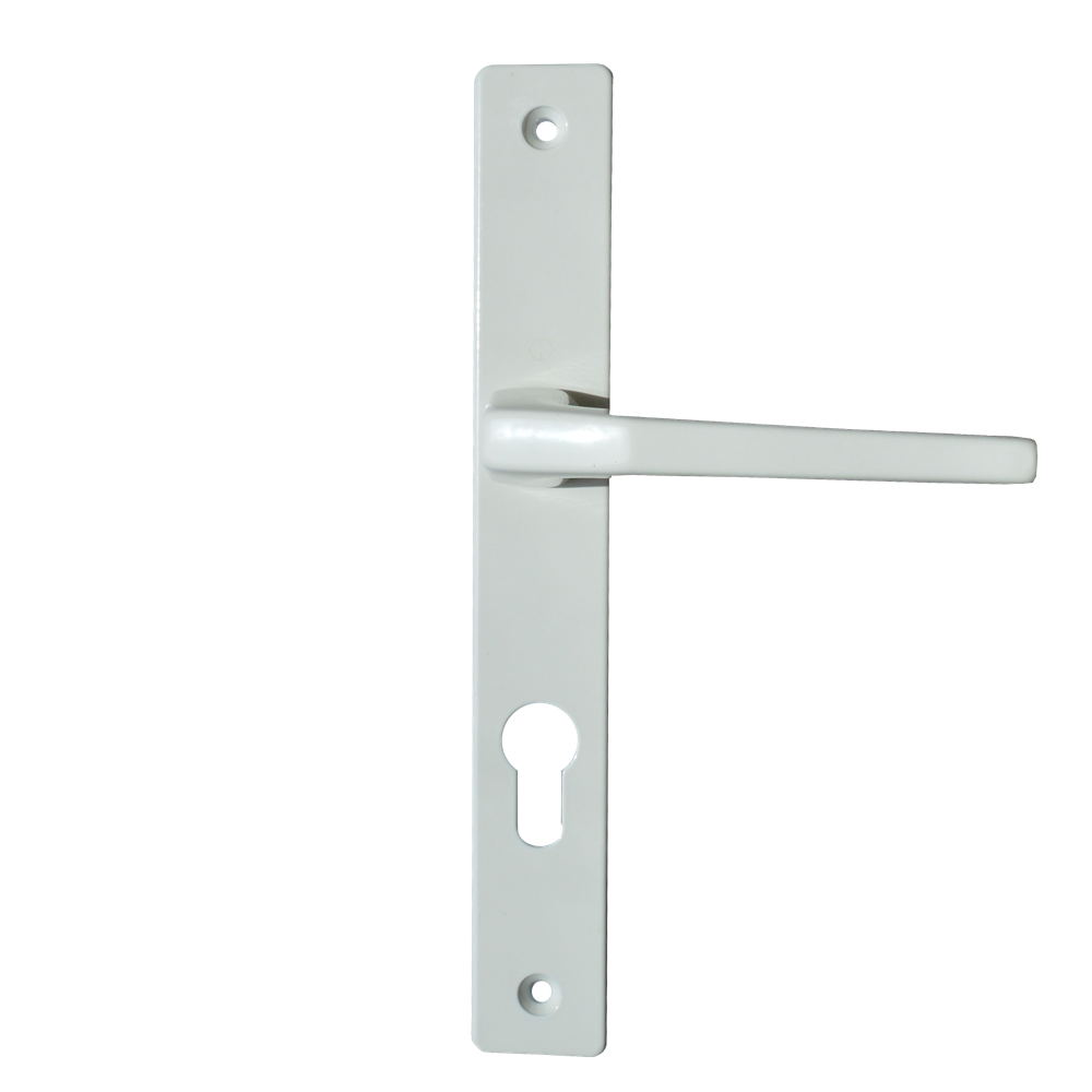 HOPPE Frankfurt UPVC Lever Door Furniture 230mm Plate Length - White