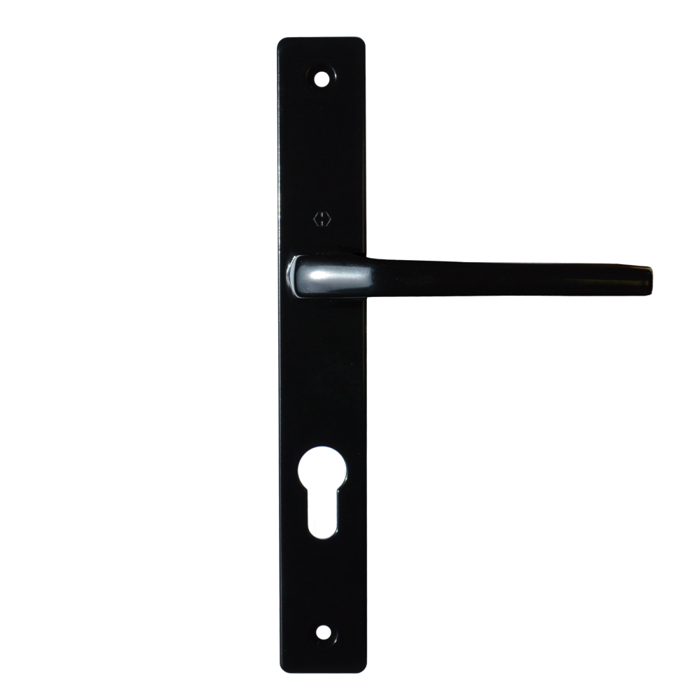 HOPPE Frankfurt UPVC Lever Door Furniture 245mm Plate Length - Black