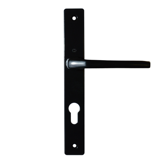 HOPPE Frankfurt UPVC Lever Door Furniture 245mm Plate Length - Black