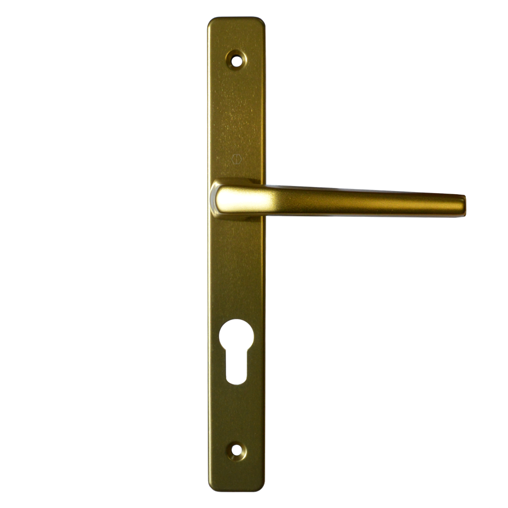 HOPPE Frankfurt UPVC Lever Door Furniture 245mm Plate Length - Gold