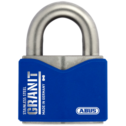 ABUS 37ST/55 Granit Stainless Steel Marine Open Shackle Padlock Restricted SZP Profile Keyed To Differ - Blue