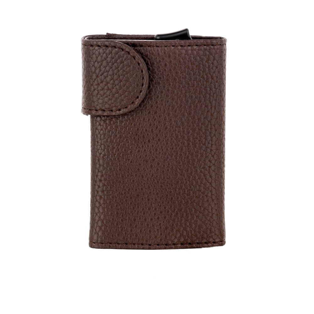 BEE-SECURE RFID Flip Up Wallet Leather - Brown