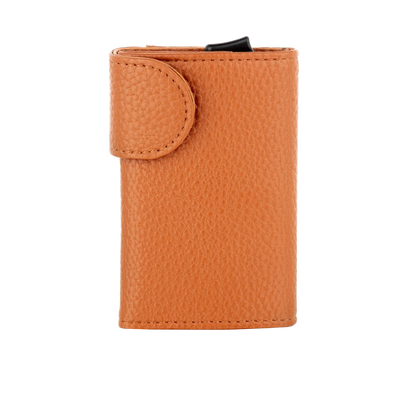 BEE-SECURE RFID Flip Up Wallet Leather - Tan