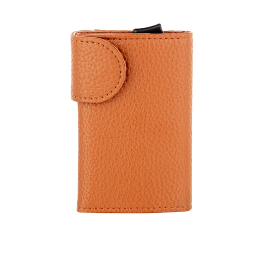 BEE-SECURE RFID Flip Up Wallet Leather - Tan