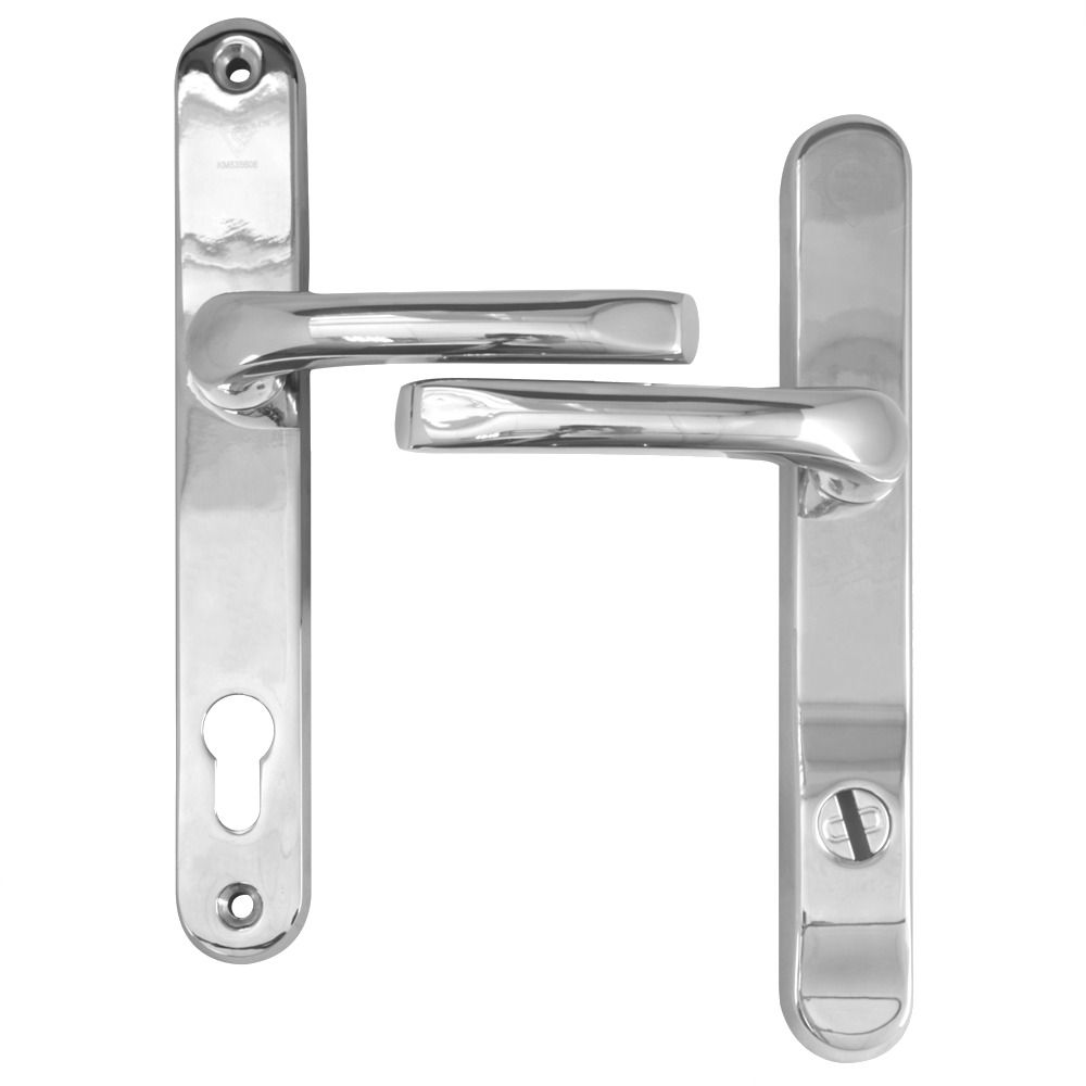 MILA Pro Secure PAS24 2 Star 240mm Lever/Lever Door Furniture Chrome - Polished Chrome