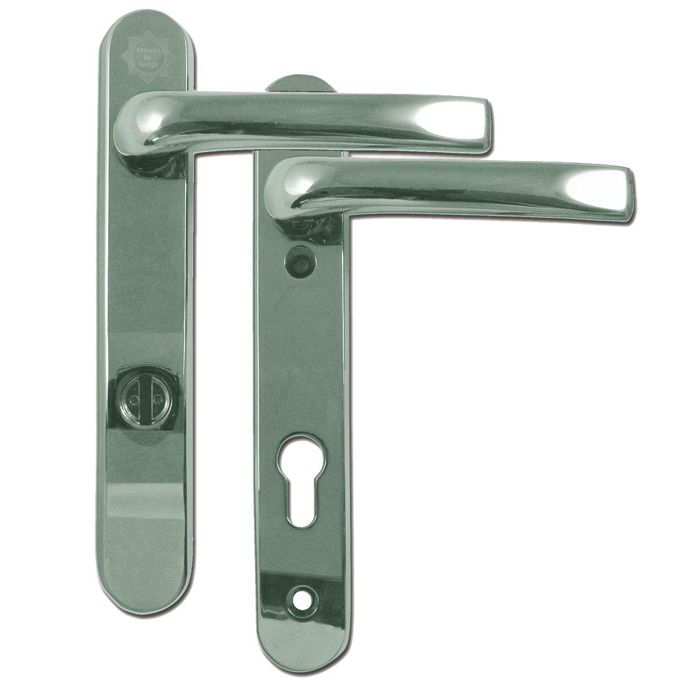 MILA Pro Secure PAS24 2 Star 220mm Lever/Lever Door Furniture Chrome - Polished Chrome