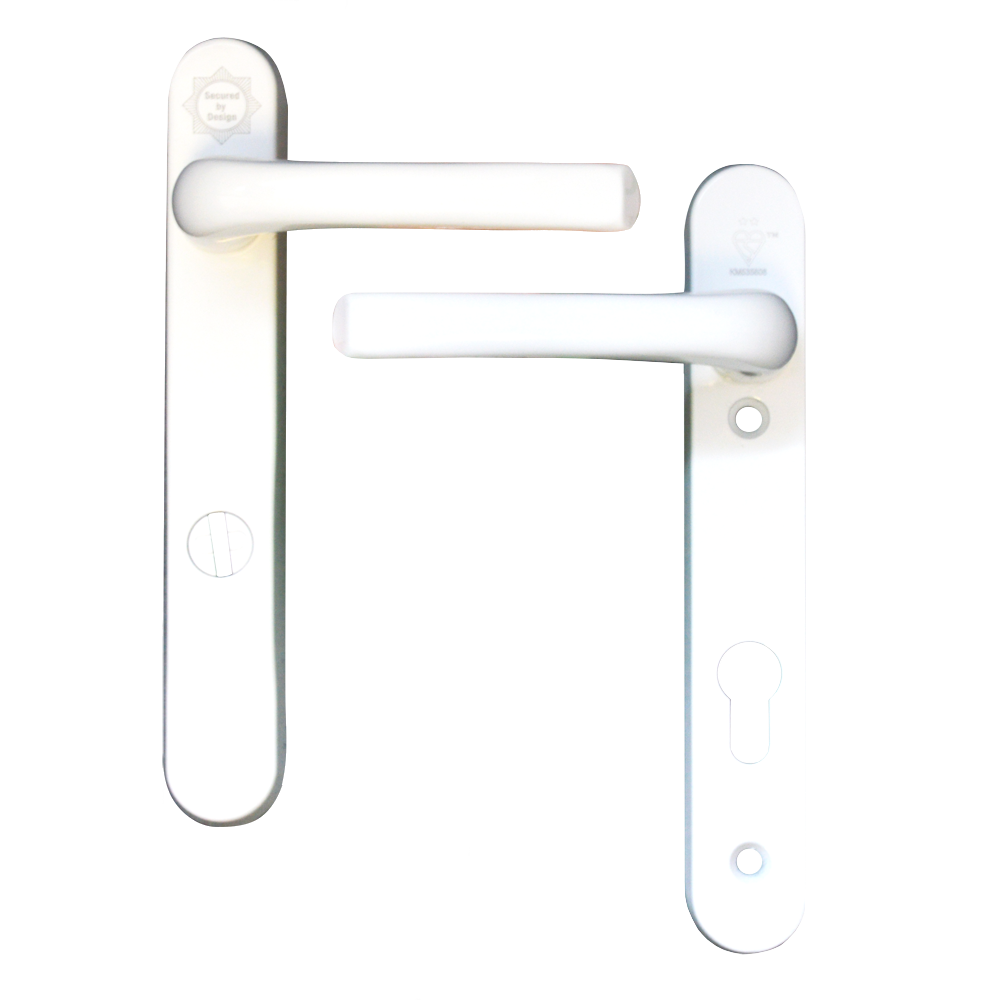 MILA Pro Secure PAS24 2 Star 220mm Lever/Lever Door Furniture White