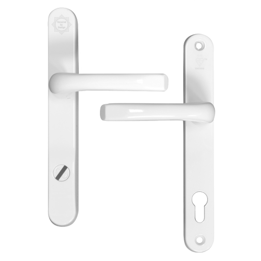 MILA Pro Secure PAS24 2 Star 240mm Lever/Lever Door Furniture White