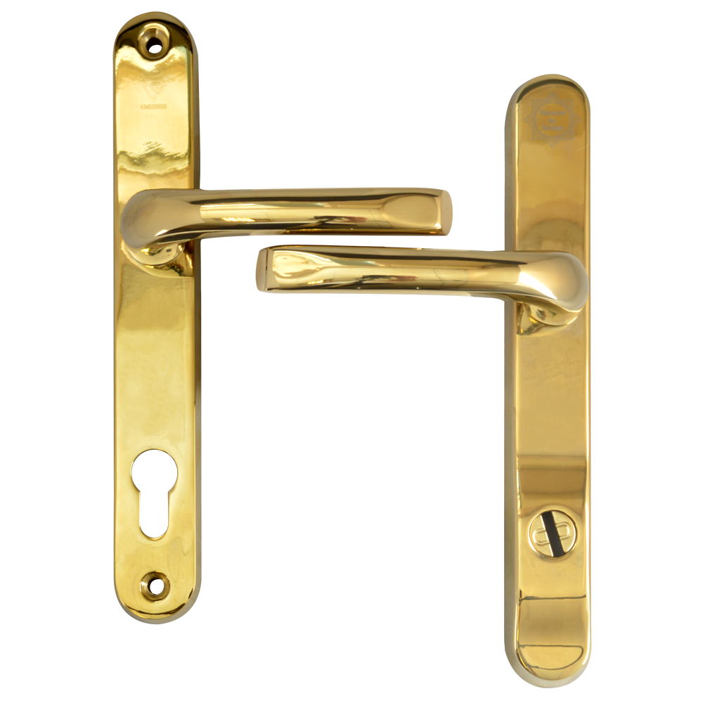 MILA Pro Secure PAS24 2 Star 240mm Lever/Lever Door Furniture Gold