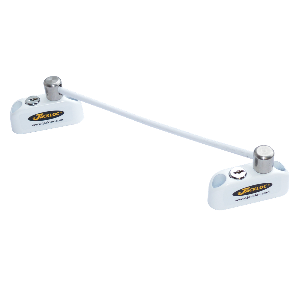 JACKLOC Pro-5 Duo Lockable Double Bullet Window Restrictor White