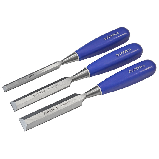 FAITHFULL Bevel Edge Chisel Set - 3 Piece Set 3 Piece Set