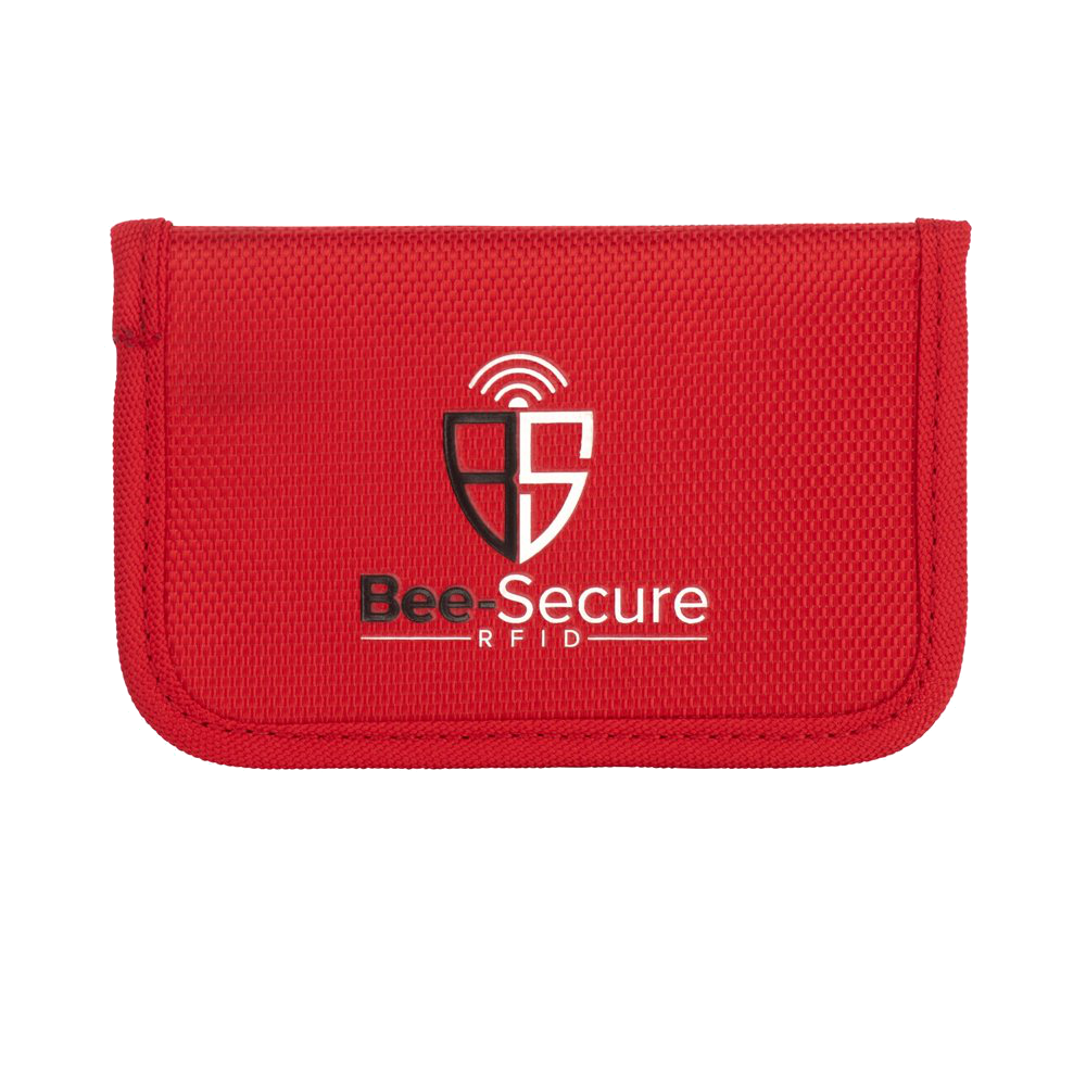 BEE-SECURE RFID Key Pouch - Polyester Red