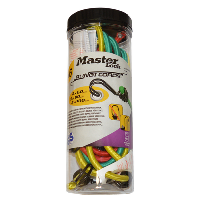 MASTER LOCK Twin Wire™ Bungee Cord Set of 6 Set of 6 - Assorted Colours