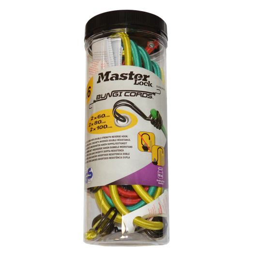 MASTER LOCK Twin Wire™ Bungee Cord Set of 6 Set of 6 - Assorted Colours