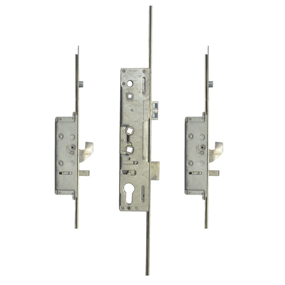 LOCKMASTER Lever Operated Latch & Deadbolt Twin Spindle - 2 Hook 2 Anti-Lift 2 Roller 35/92-62