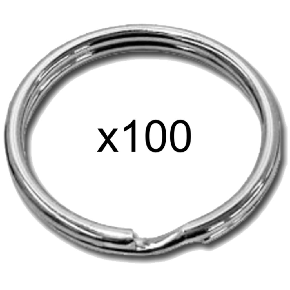 ALDRIDGE Split Rings 32mm 100 Rings - Chrome Plated