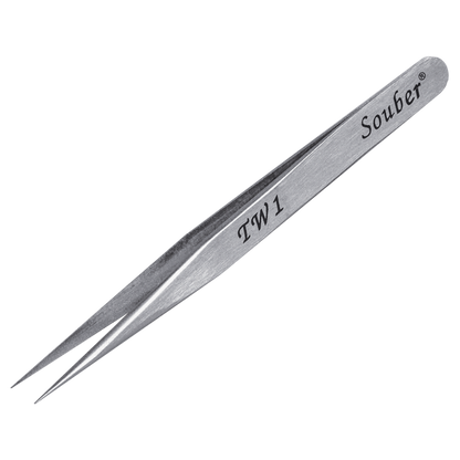 SOUBER TOOLS TW1 Long Straight Pinning Tweezers TW1 - Stainless Steel