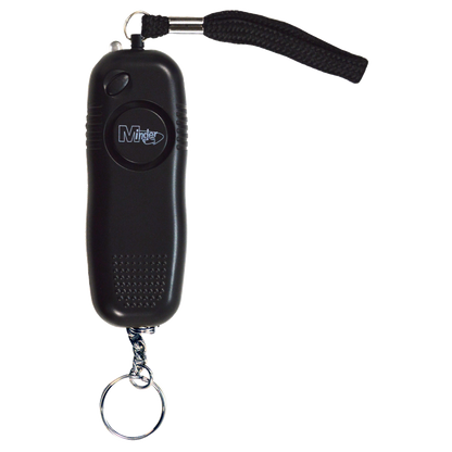 MINDER Mini Pendant Keyring Torch Personal Alarm Black