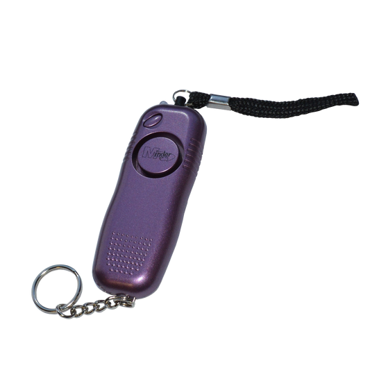 MINDER Mini Pendant Keyring Torch Personal Alarm Purple