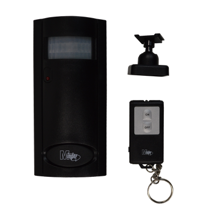 MINDER Mini PIR Alarm with Remote Black