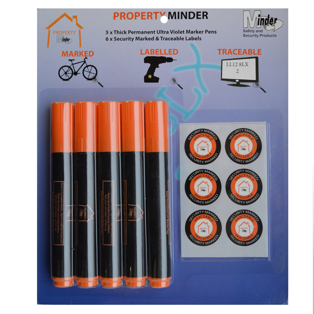 MINDER Property Minder Pack with UV Pens 5 Pack