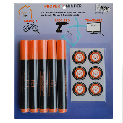 MINDER Property Minder Pack with UV Pens 5 Pack