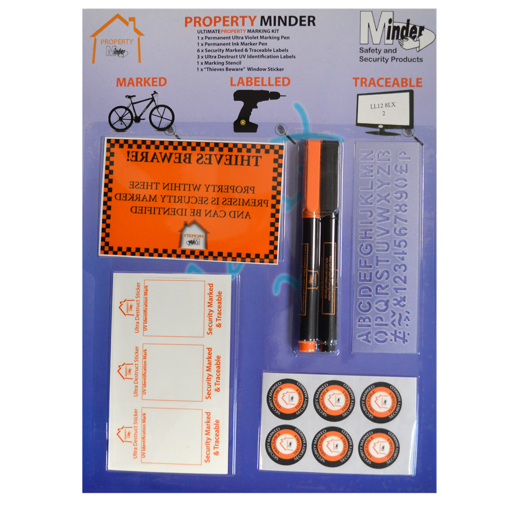 MINDER Ultimate Property Marking Pack Permanent Ink & UV