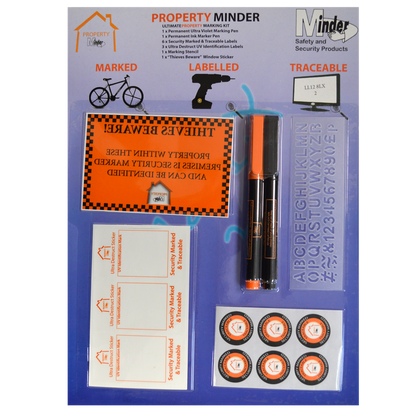 MINDER Ultimate Property Marking Pack Permanent Ink & UV