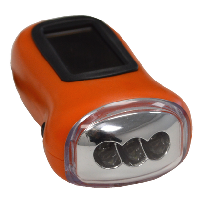 MINDER Walk-Safe Solar Wind Up Torch LED - Orange