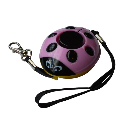 MINDER Screaming Ladybug Personal Alarm Pink