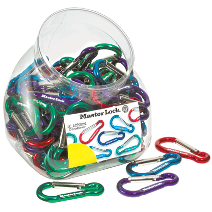 MASTER LOCK Carabiner Bowl 100 Carabiners - Assorted Colours