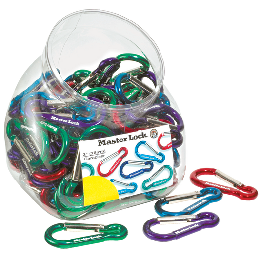 MASTER LOCK Carabiner Bowl 100 Carabiners - Assorted Colours