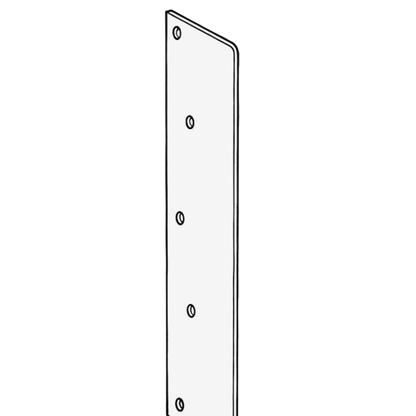 KICKSTOP AT4 Full Length Anti-Thrust Plate AT4 No Keyway - White